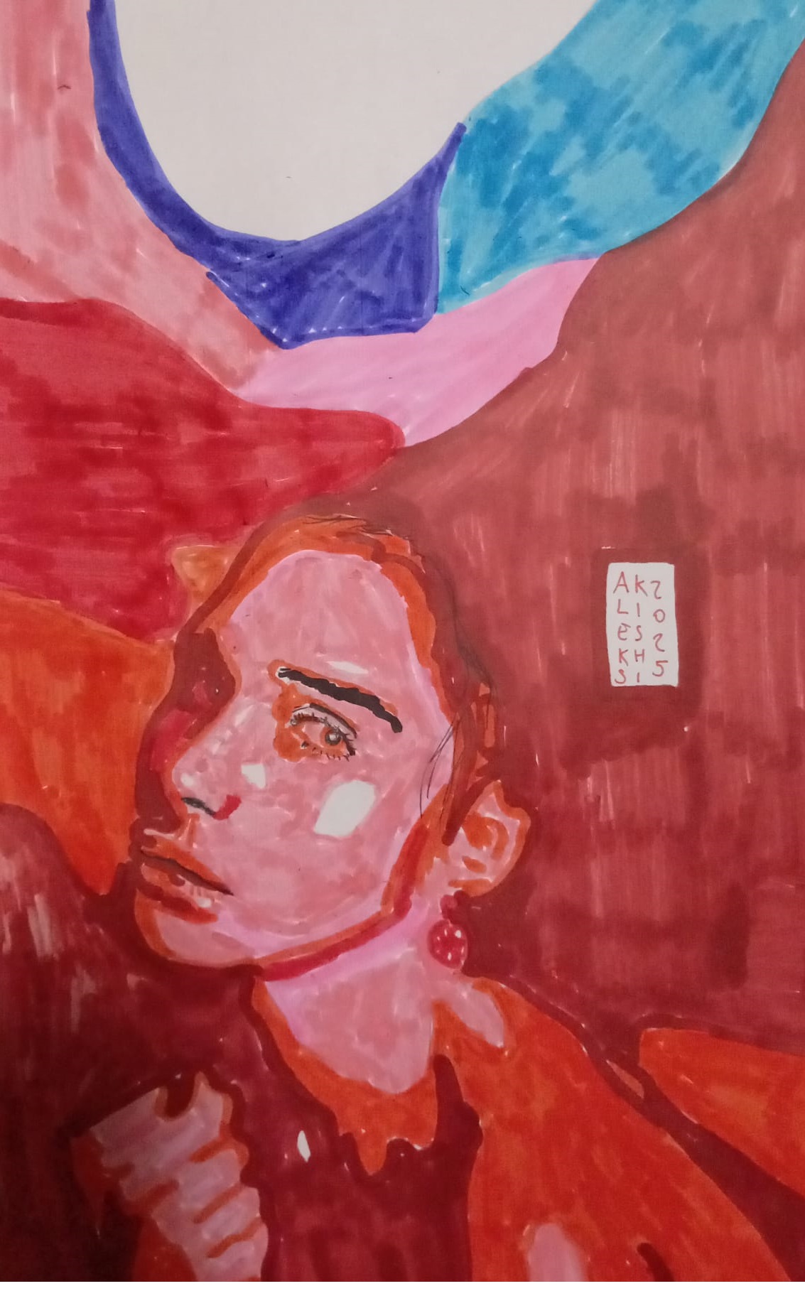 Opere: Volto di Donna In Rosso